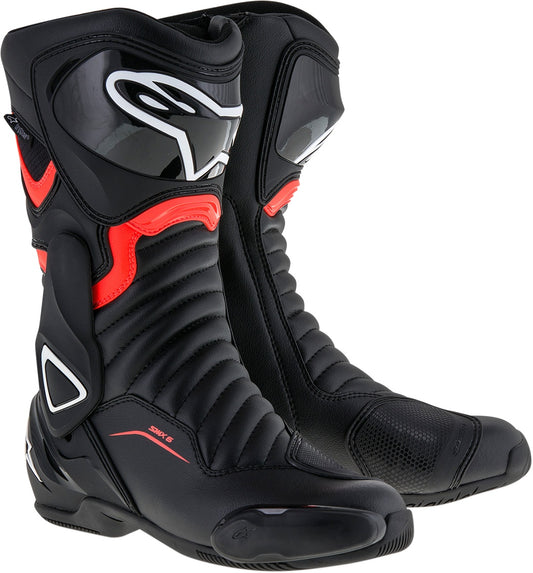 Alpinestars SMX 6 V2 Drystar Boots - Black / Red Fluo