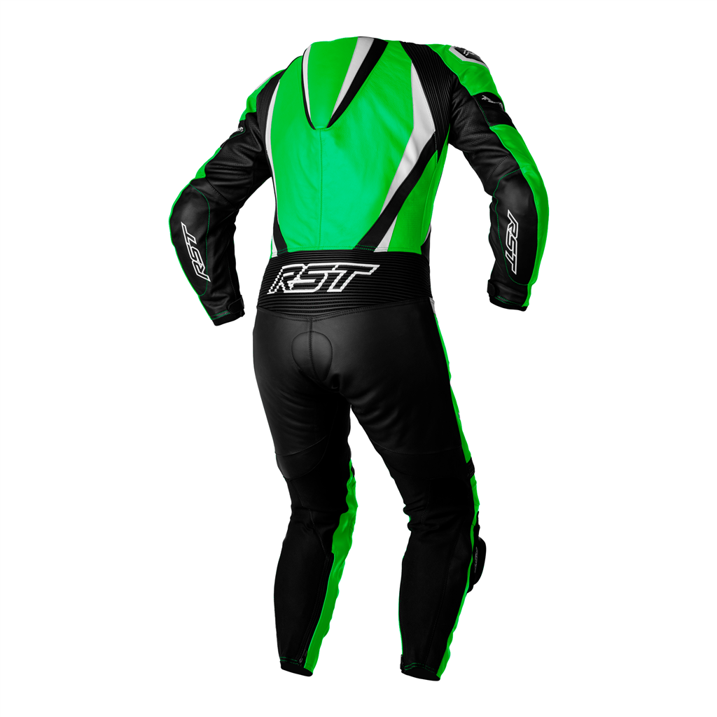 RST Tractech Evo 4 CE Mens Leather Suit - Neon Green / Black / White