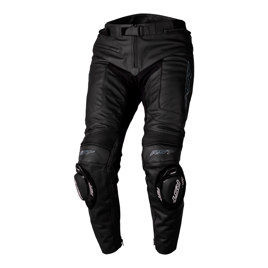 RST S1 CE Mens Leather Jean - Short Leg - Black / Black