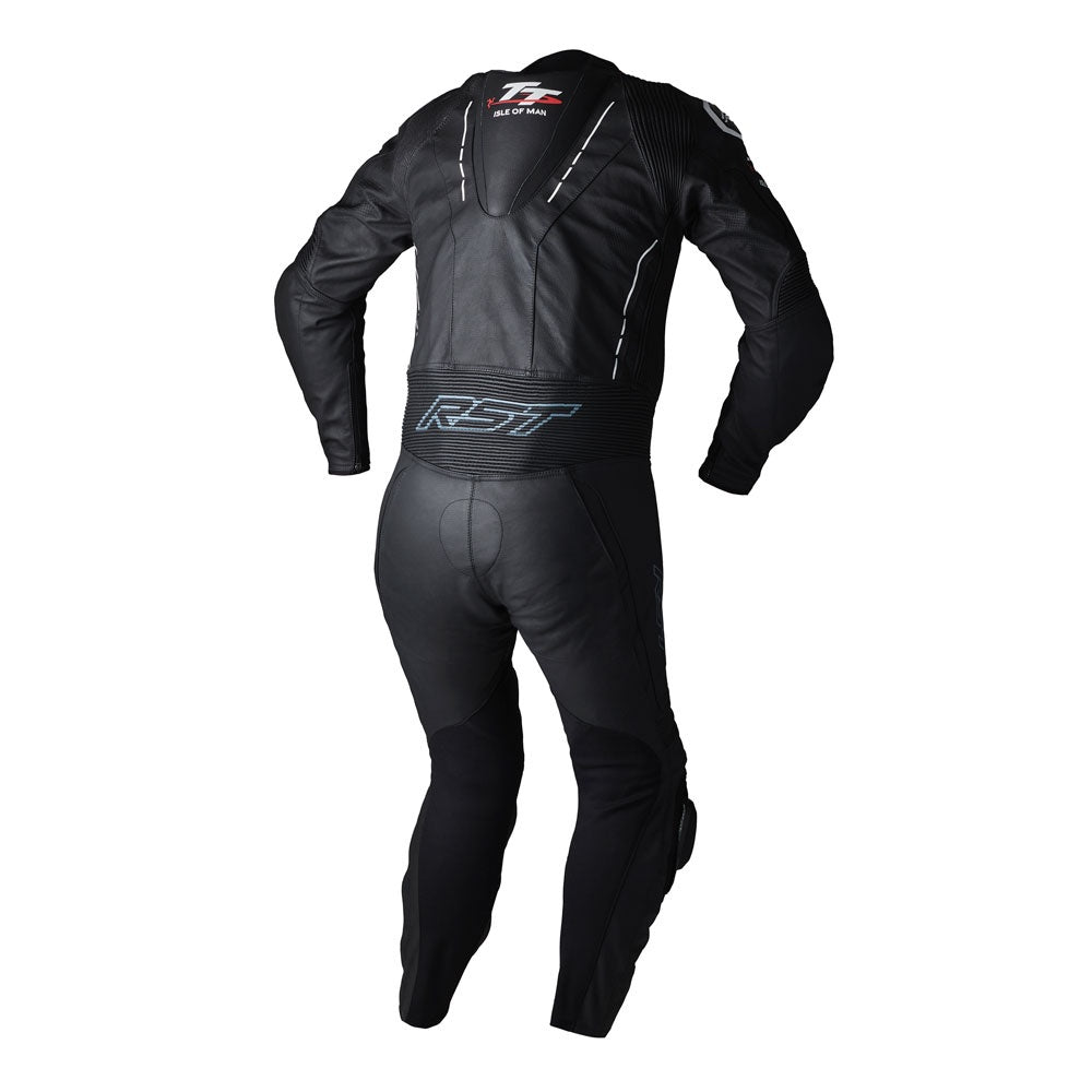 RST S1 CE Mens Leather Suit - IOM Logo / Black / White