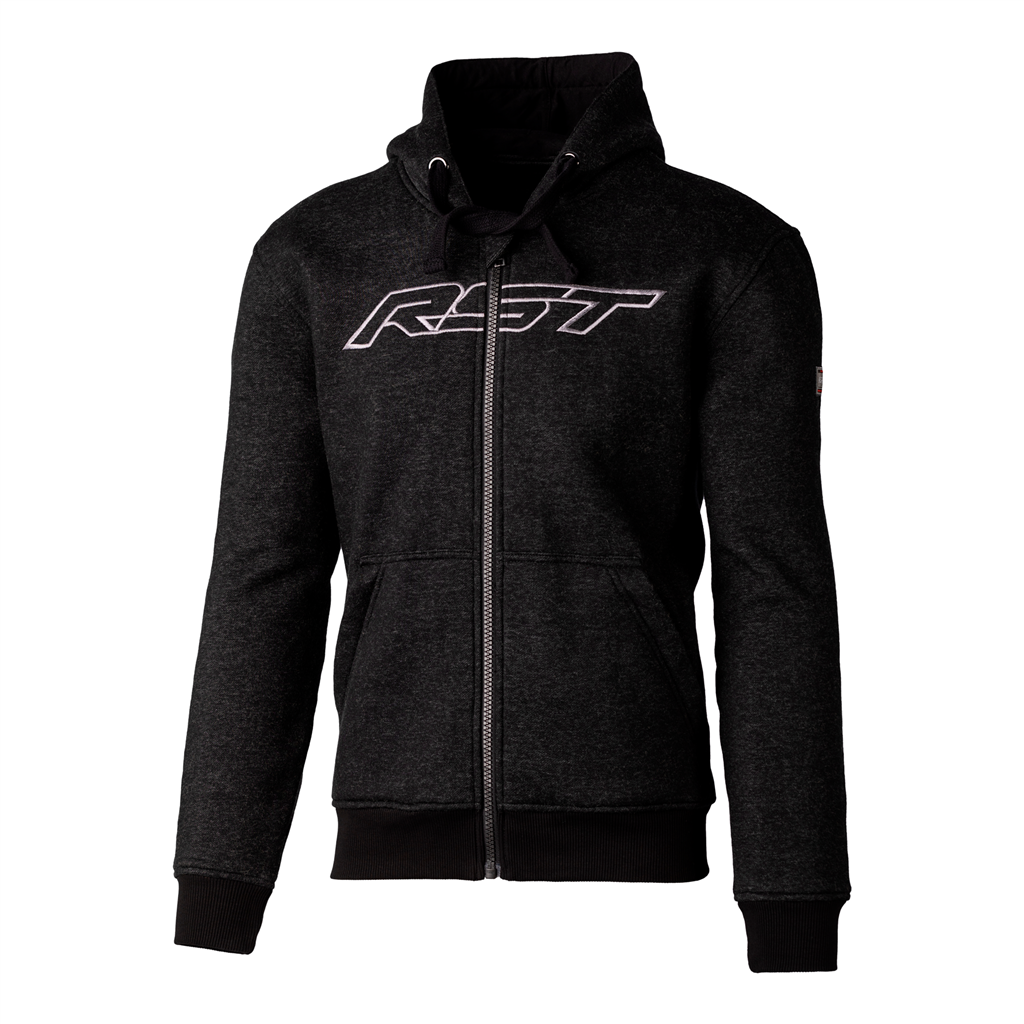 RST X KEVLAR® Zip CE Mens Hoodie - Black / Grey