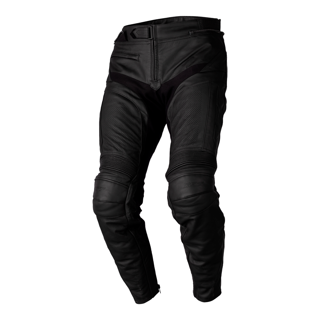 RST Tour1 CE Mens Regular Leg Leather Jean - Black / Black