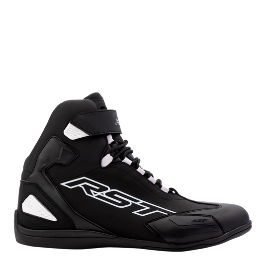 RST Sabre Moto Shoe Mens CE Boot - Black / Black / White