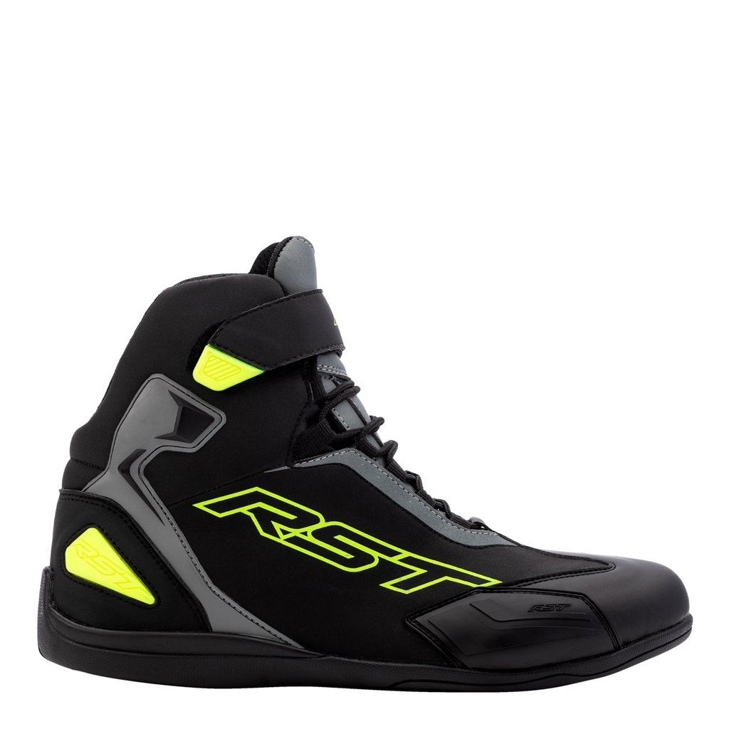 RST Sabre Moto Shoe Mens CE Boot - Black / Grey / Flo Yellow