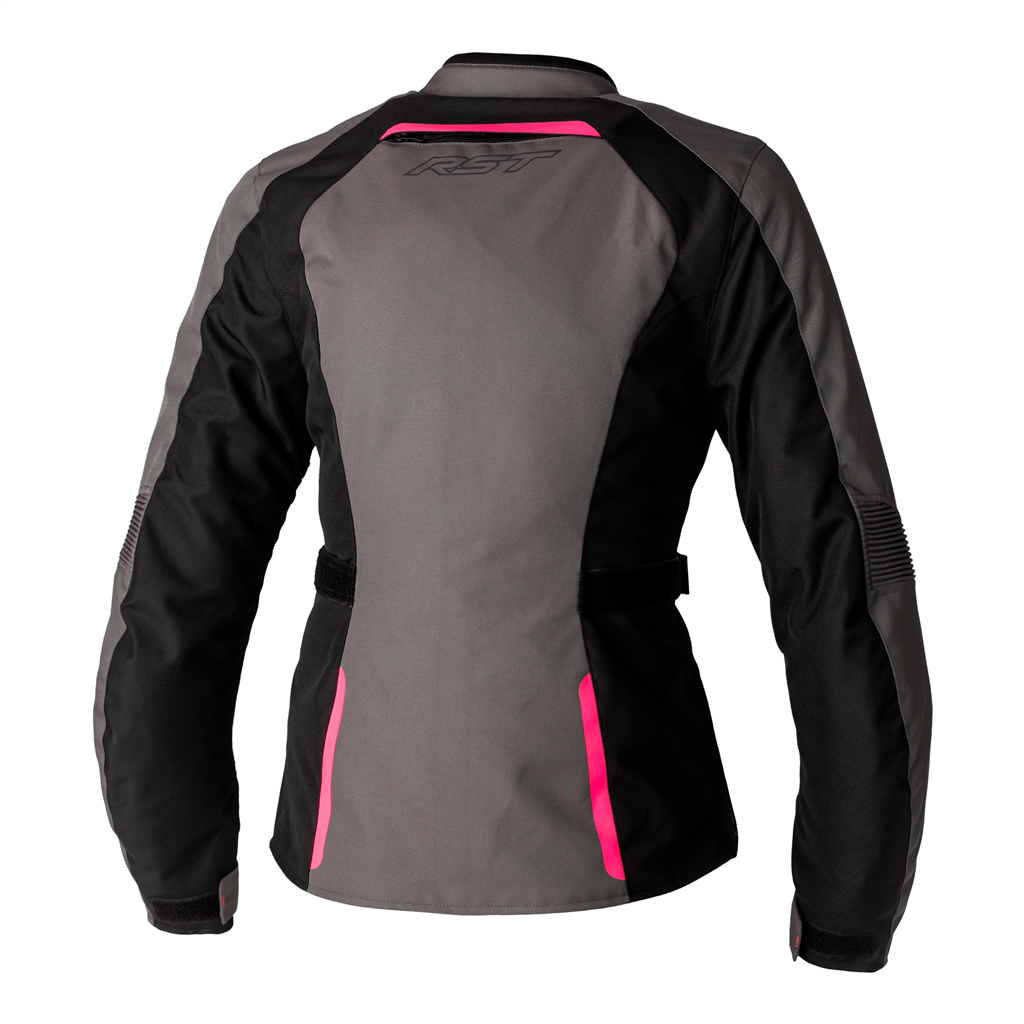 RST Ava CE Ladies Textile Jacket - Grey / Black / Neon Pink