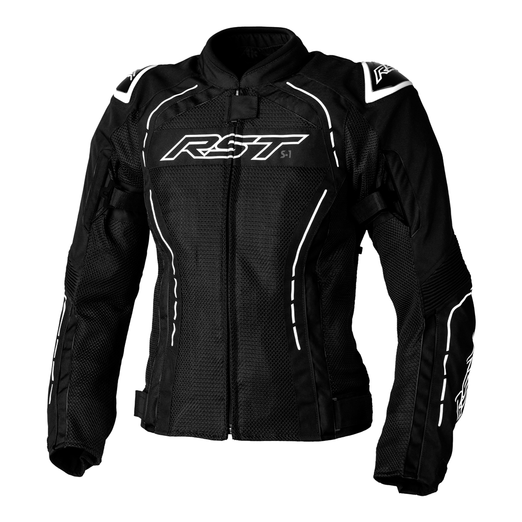 RST S1 Mesh CE Ladies Textile Jacket - Black / White