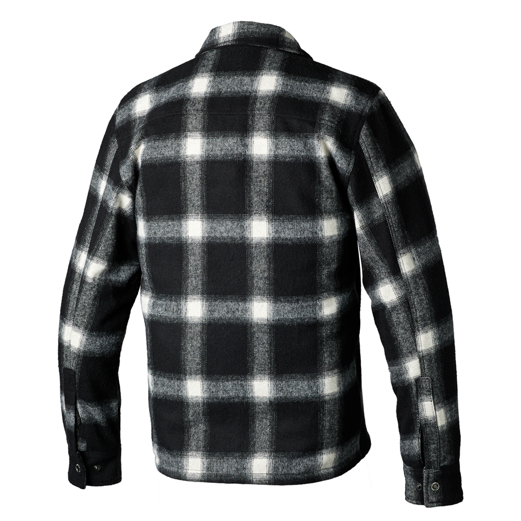 RST Brushed CE Mens Textile Shirt - Black / White Check