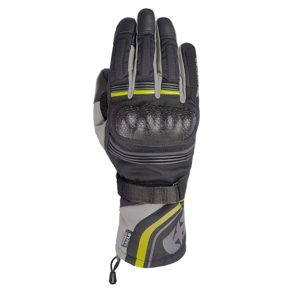 Oxford Montreal 4.0 Dry2Dry Textile Waterproof Gloves - Black / Grey / Fluo