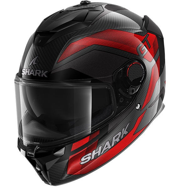 Shark Spartan GT Pro Ritmo Carbon Helmet DRU - Black / Red