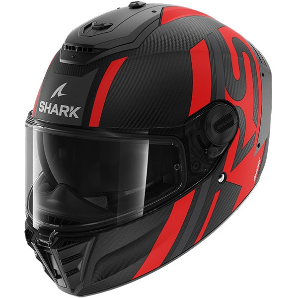 Shark Spartan RS Carbon Helmet Shawn Mat DAR - Black / Red