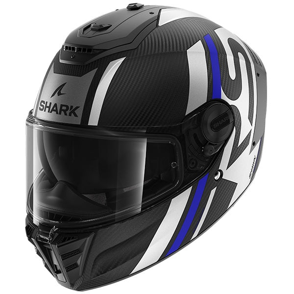 Shark Spartan RS Carbon Helmet Shawn Mat DBS - Black / Blue / Silver