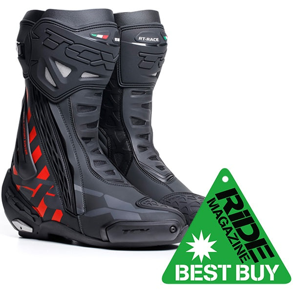 TCX RT-Race Leather Sports Boots 606 - Black / Red