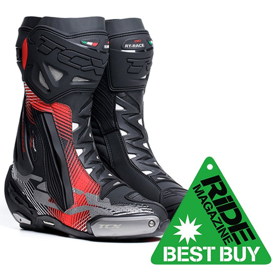 TCX RT-Race Pro Air Leather Sports Boots 678 - Black / Red