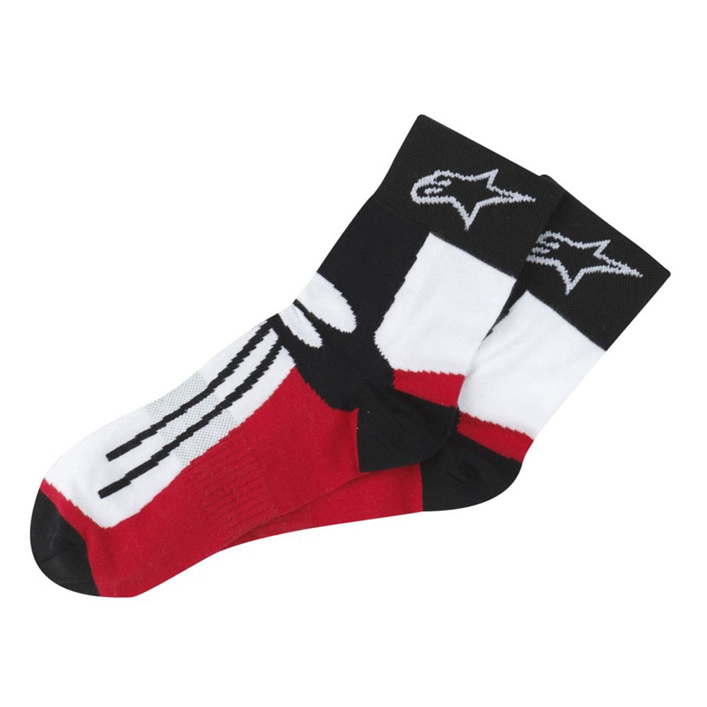 Alpinestars Racing Coolmax Socks Short - Black / White / Red