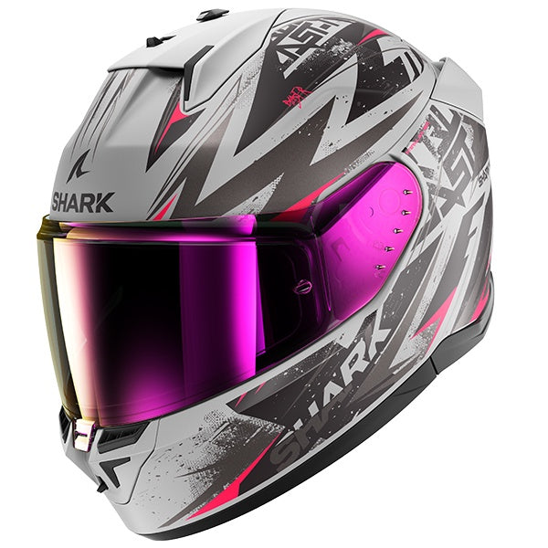 Shark D-Skwal 3 Blast-R Full Face Helmet SVK - Silver / Pink / Black