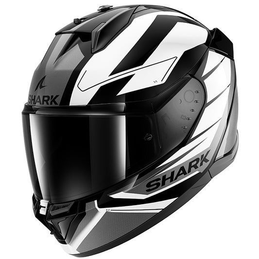 Shark D-Skwal 3 Sizler Full Face Helmet KWA - Black / White