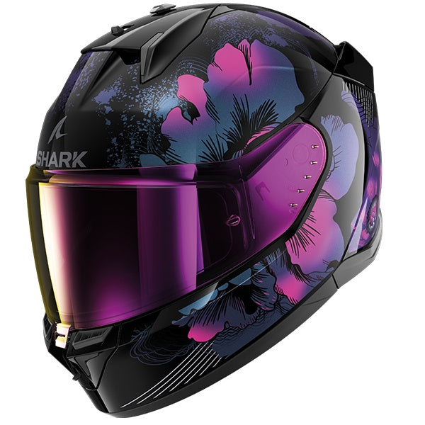 Shark D-Skwal 3 Mayfer Full Face Helmet KVX - Black / Pink / Purple