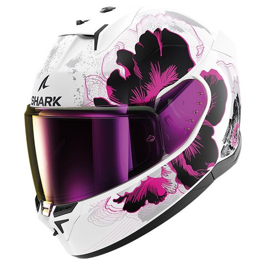 Shark D-Skwal 3 Mayfer Full Face Helmet WVA - White / Pink