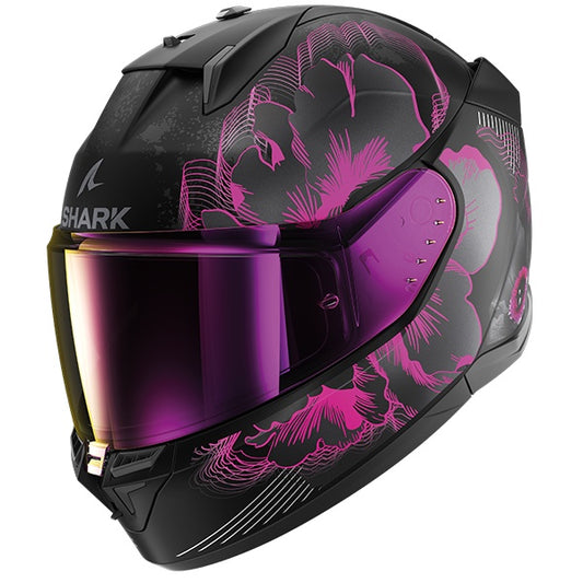 Shark D-Skwal 3 Mayfer Full Face Helmet KVA - Matt Black / Pink