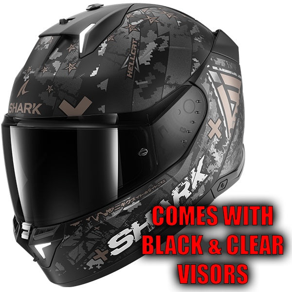 Shark Skwal I3 Hellcat Full Face Helmet KUA - Matt Black / Anthracite