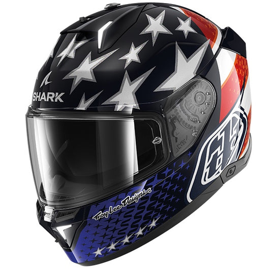 Shark Skwal I3 Full Face Helmet US Flag BRW - Black / Red / White