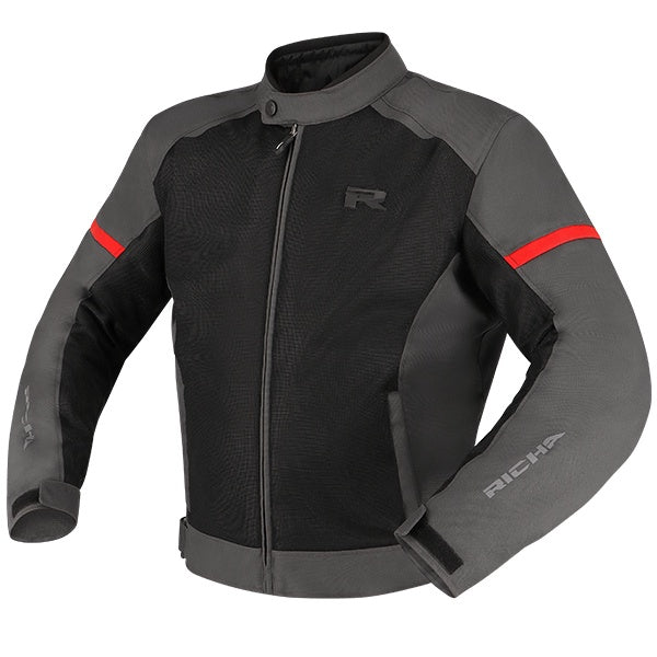 Richa Auyan Waterproof Jacket - Black / Grey / Red