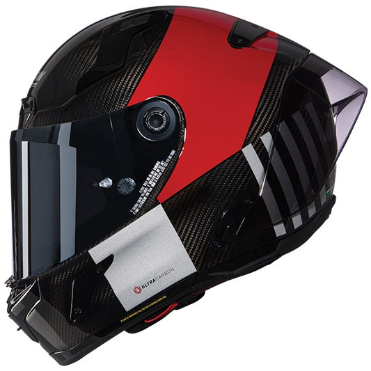 Nolan X-804 RS Carbon Full Face Helmet Combo Gara 351 - Black / Red