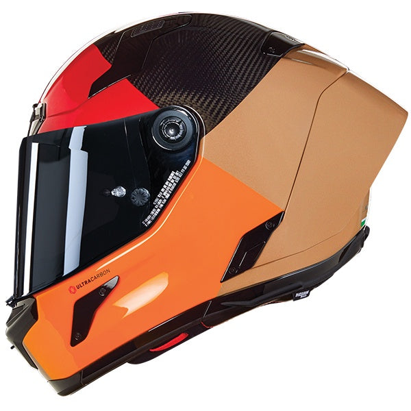 Nolan X-804 RS Carbon Full Face Helmet Blocco 349 - Red / Orange / Black