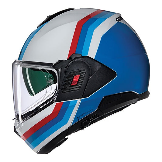 Nolan N120-1 Lineo Flip Front Helmet 347 - White / Red / Blue