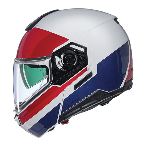 Nolan N90-3 06 Flip Front Helmet Roboto 345 - White / Red / Blue