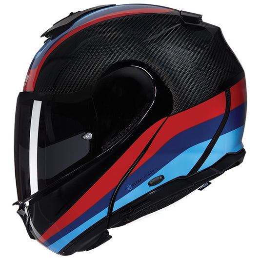 Nolan X-1005 Ultra Carbon Flip Front Helmet Gran Tour 348 - Red / Blue