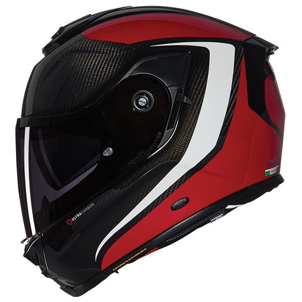 Nolan X-903 Ultra Carbon Full Face Helmet Intrigo 345 - Black / White / Red