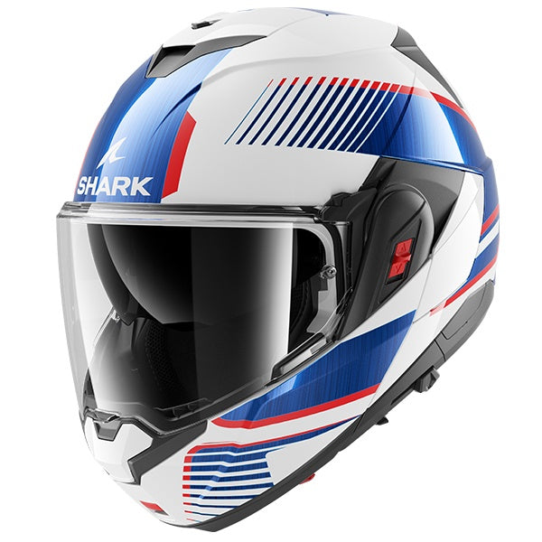 Shark OXO Flip Front Helmet Sikter WUB - White / Blue / Red