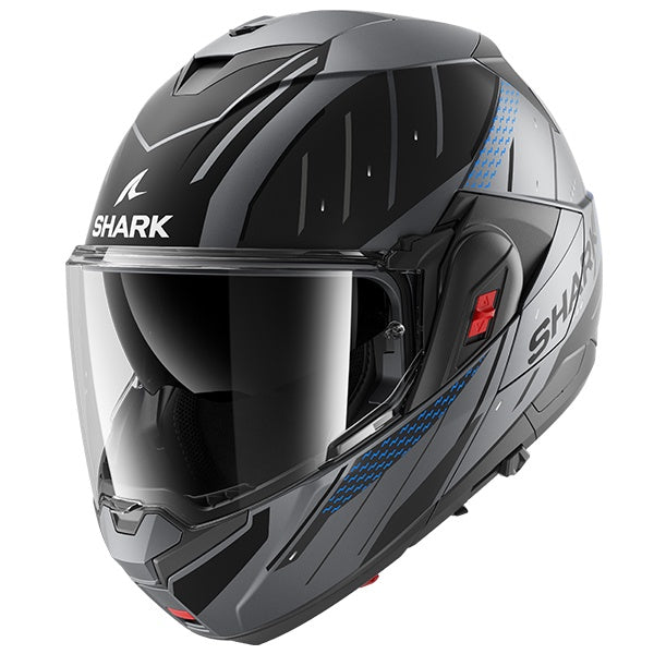 Shark OXO Flip Front Helmet Rydger Mat ABK - Anthracite / Blue