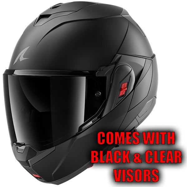 Shark OXO Dark Shadow Flip Front Helmet KMA - Matt Black