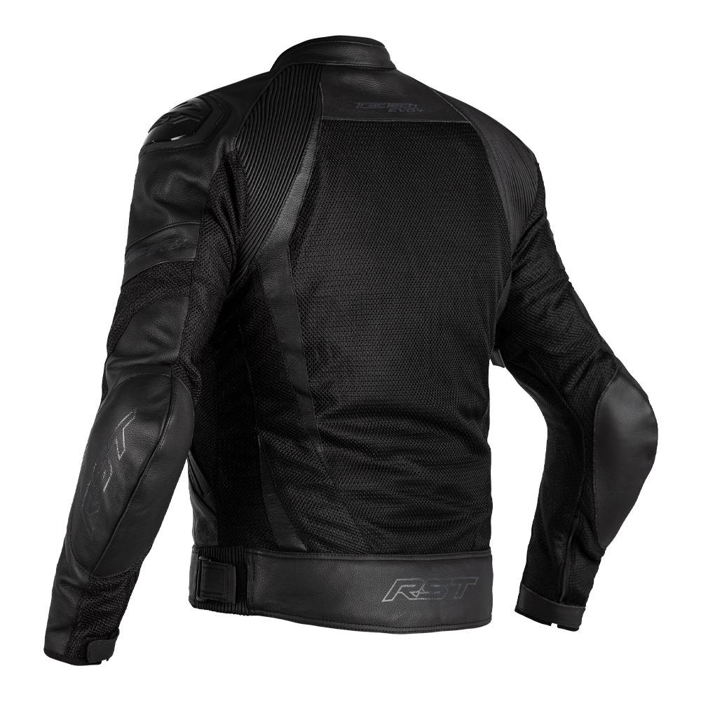 RST Tractech Evo 4 Leather Mesh CE Mens Jacket - Black