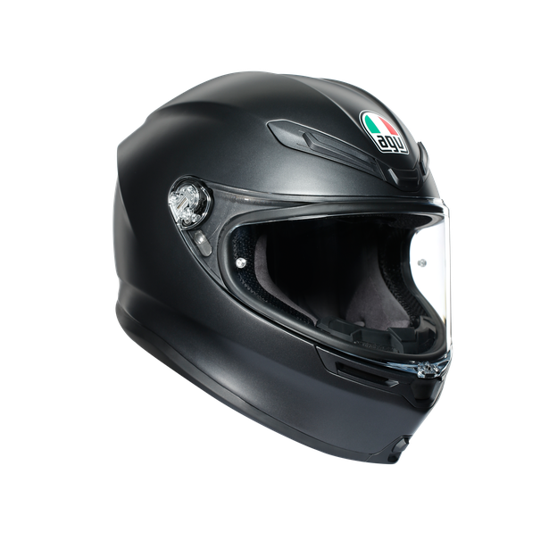 AGV K6 Full Face Helmet - Solid Matt Black .