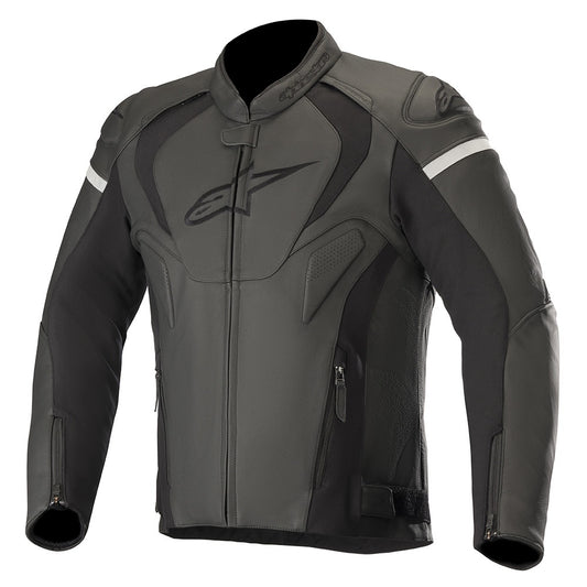 Alpinestars Jaws v3 Leather Jacket - Black / Black