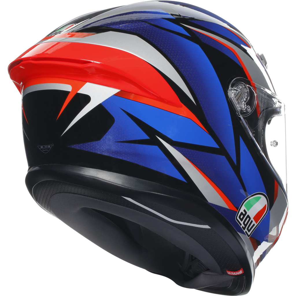 AGV K6-S Full Face Helmet - Slashcut Black / Blue / Red