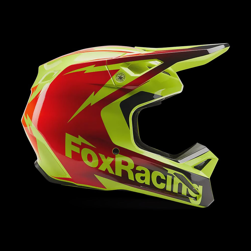 Fox V1 Statk Helmet - Red / Yellow