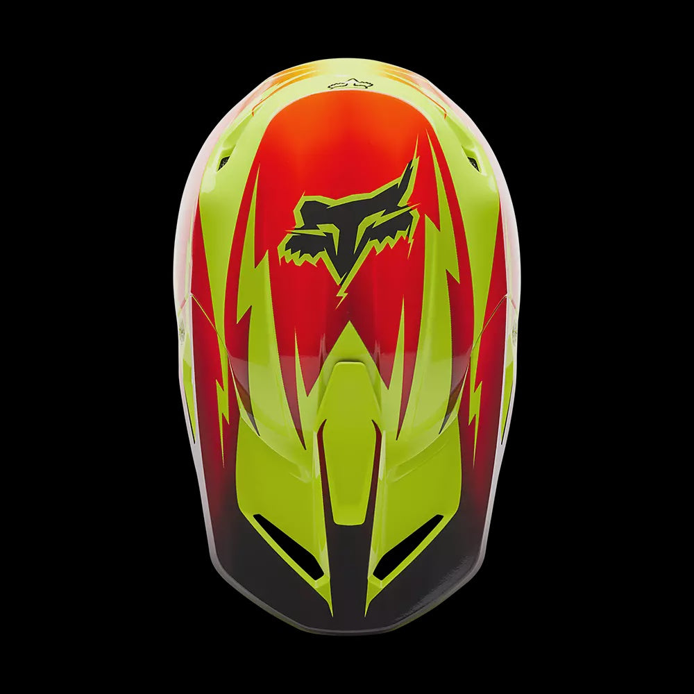 Fox V1 Statk Helmet - Red / Yellow