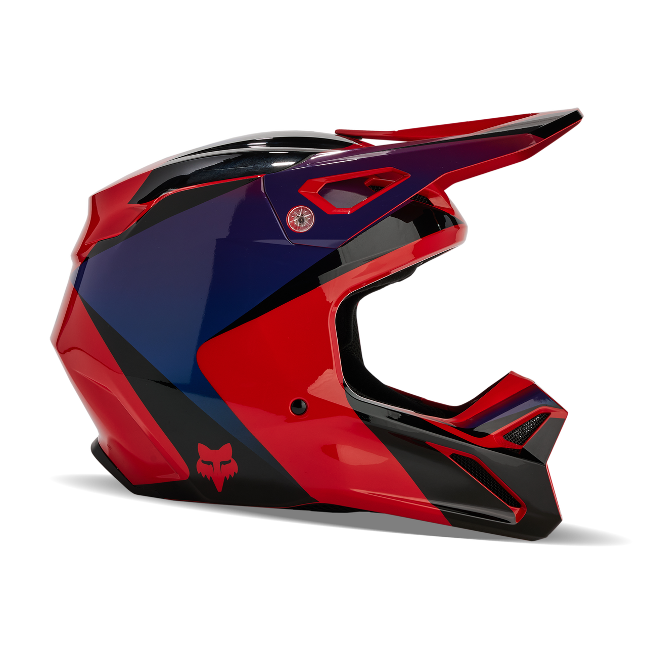 Fox V1 Streak MX24 Motocross Off-Road Helmet - Flo Red