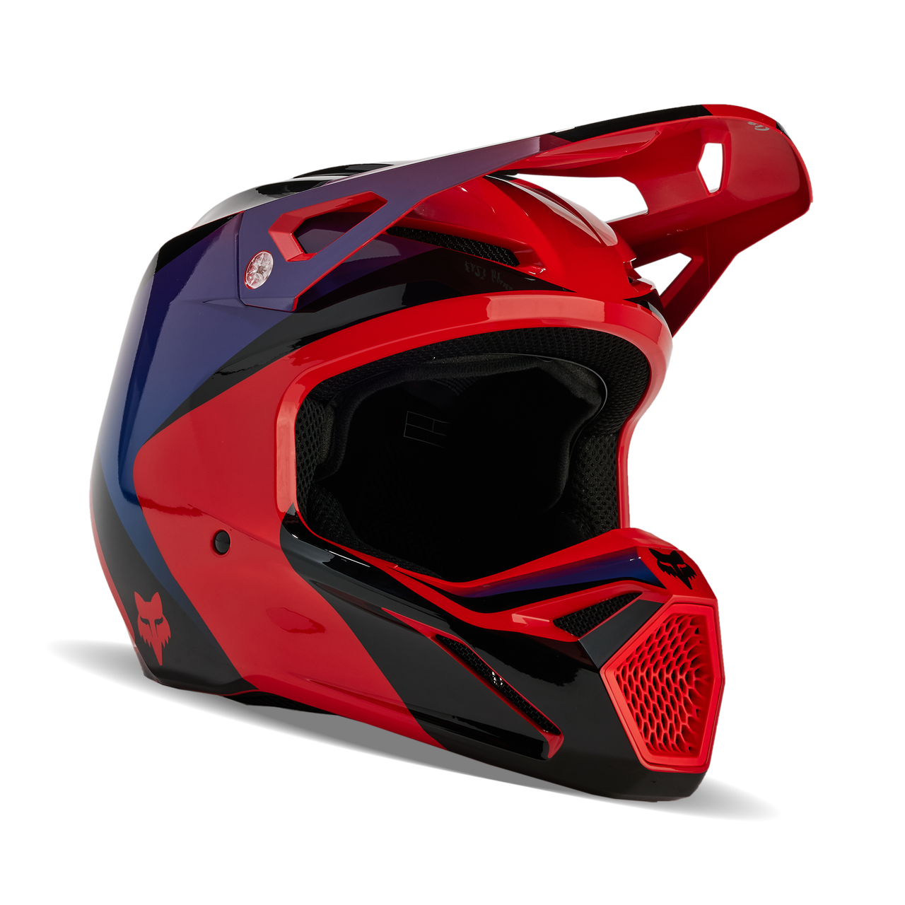 Fox V1 Streak MX24 Motocross Off-Road Helmet - Flo Red