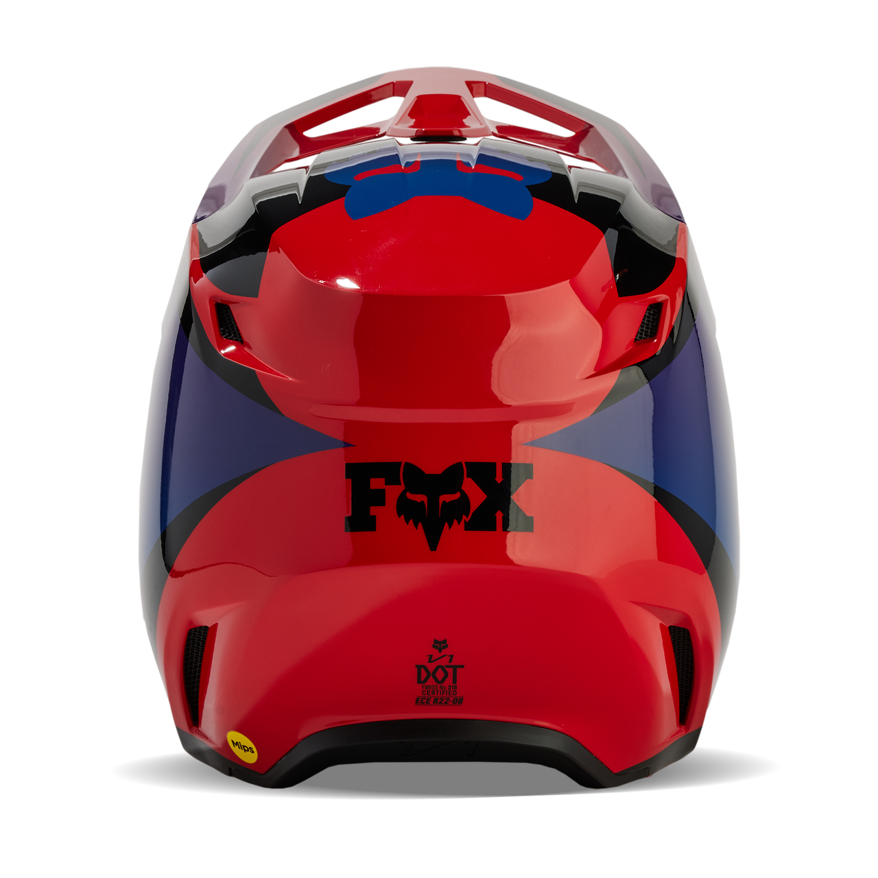 Fox V1 Streak MX24 Motocross Off-Road Helmet - Flo Red