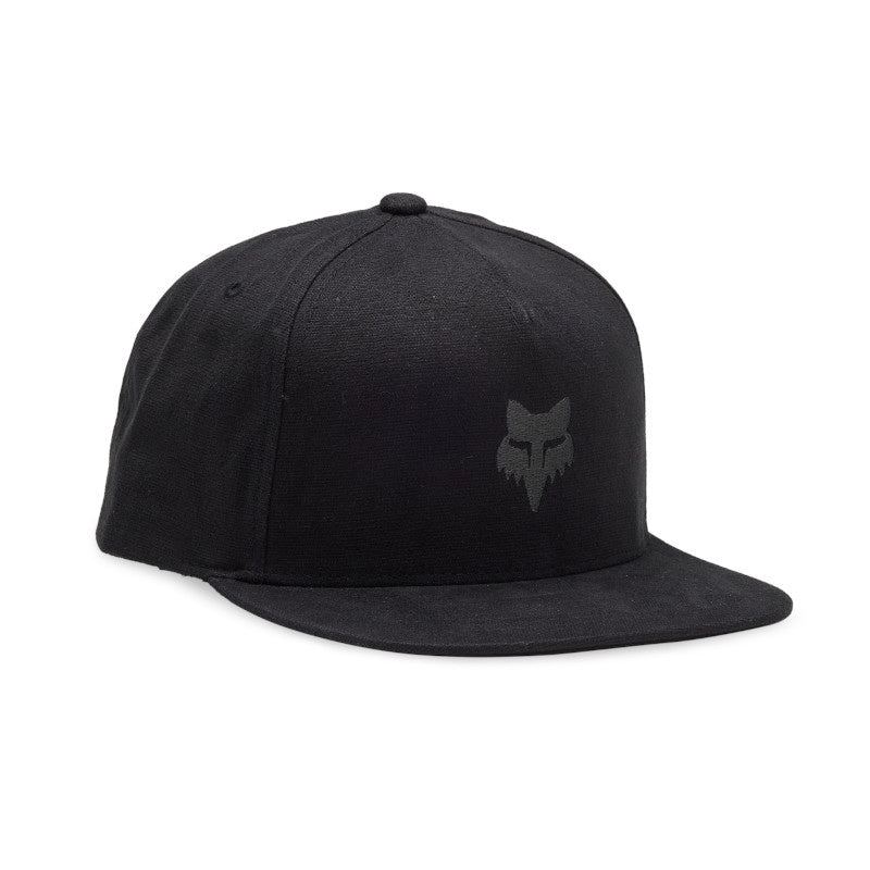 Fox Head Snapback Hat - Black / Charcoal