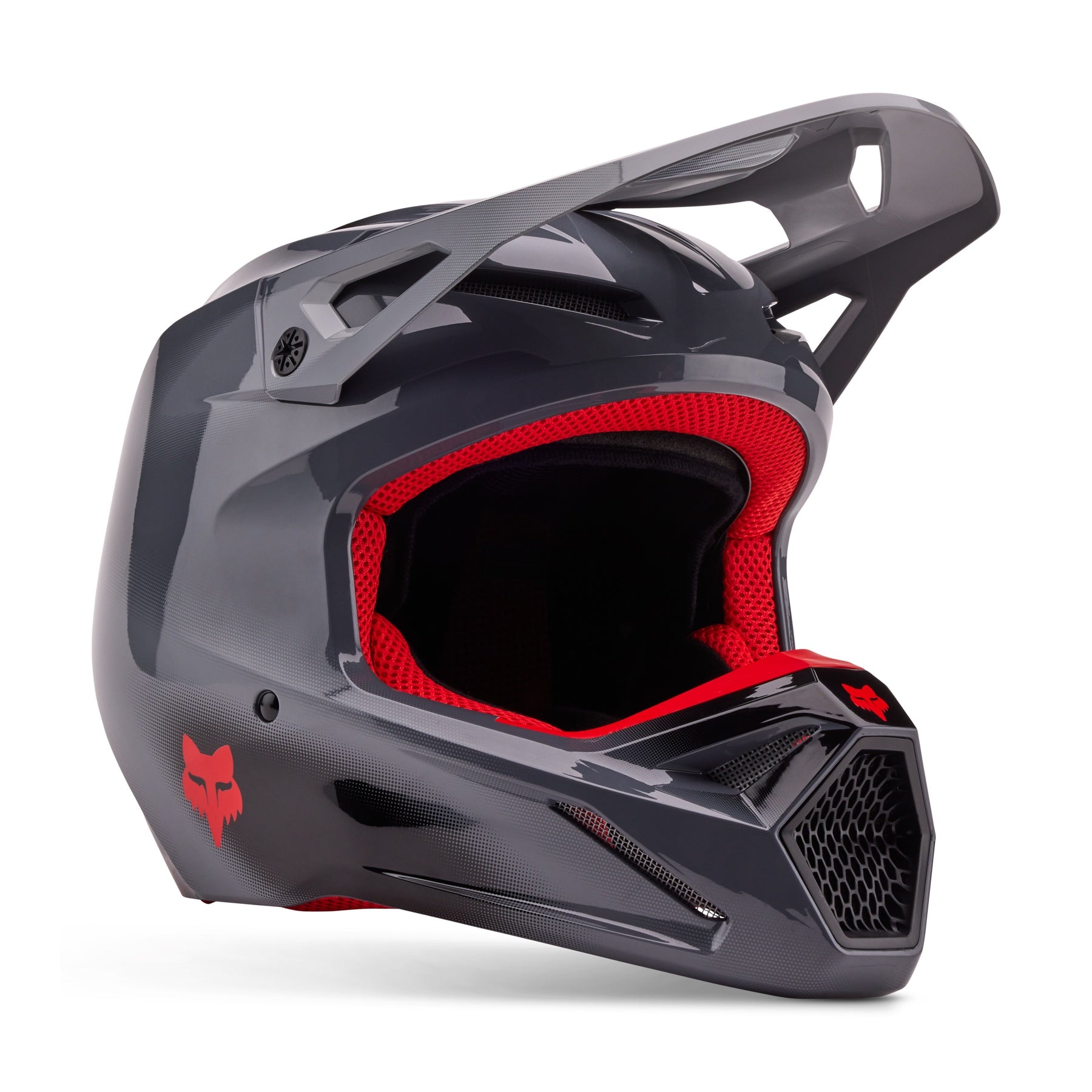 Fox V1 Interfere Helmet - Grey / Red