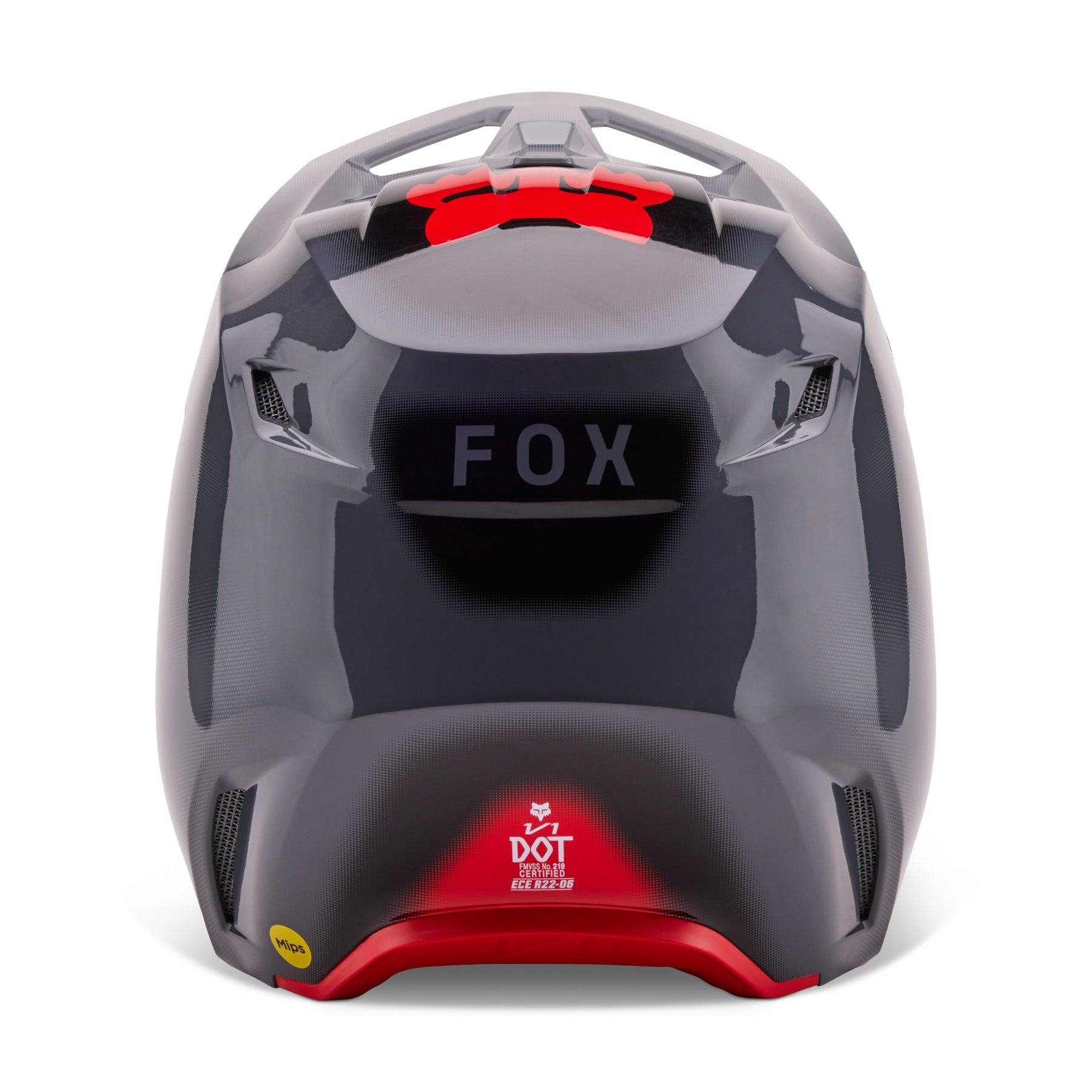 Fox V1 Interfere Helmet - Grey / Red