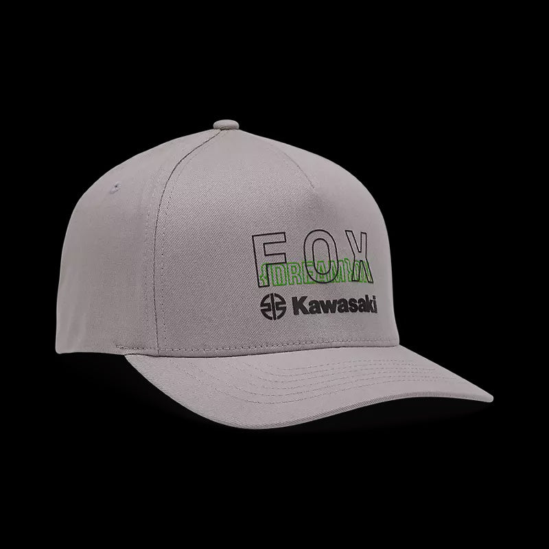 Fox x Kawasaki Flexfit Hat - Steel Grey