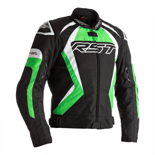 RST Tractech Evo 4 CE Mens Textile Jacket - Black / Green .