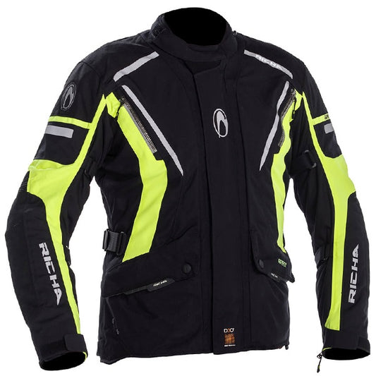 Richa Cyclone Goretex Men's Jacket - Black / Fluo Yellow  .